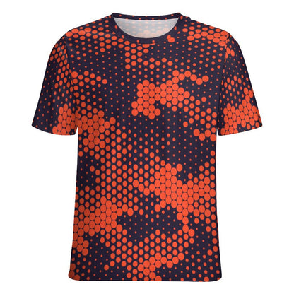 Camo Shirt | Orange & Blue Digital Camouflage T