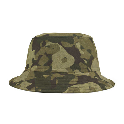 Camo Bucket Hat | Green Fabric Camouflage