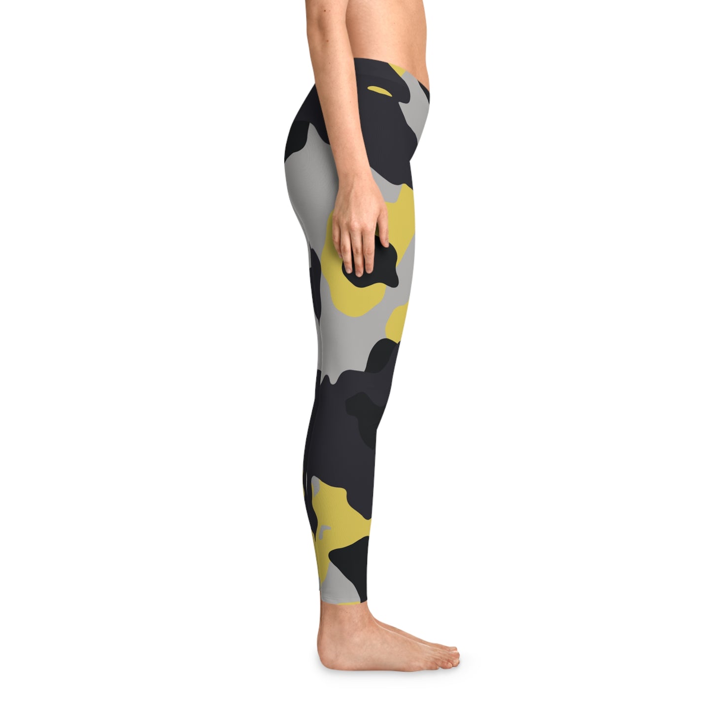 Camo Leggings For Women | Yellow, Black, and Silver