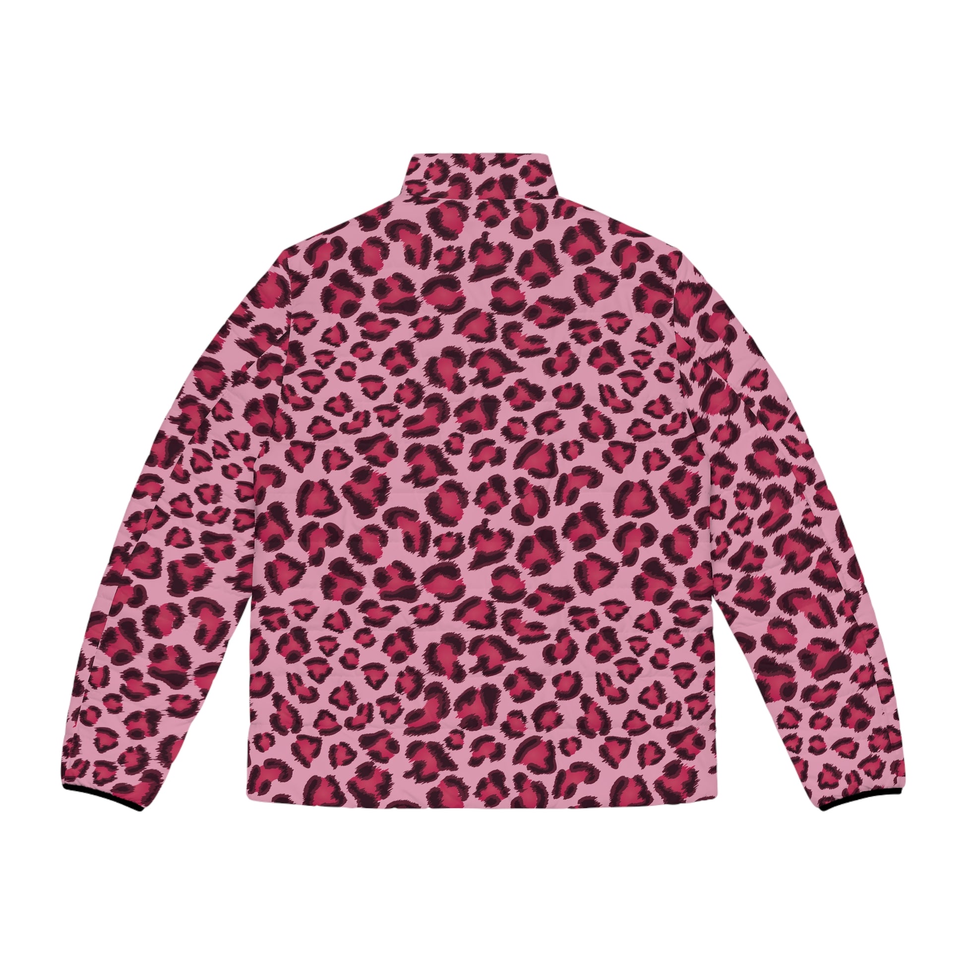 Leopard Puffer Jacket For Men | Pink, Cherry & Black