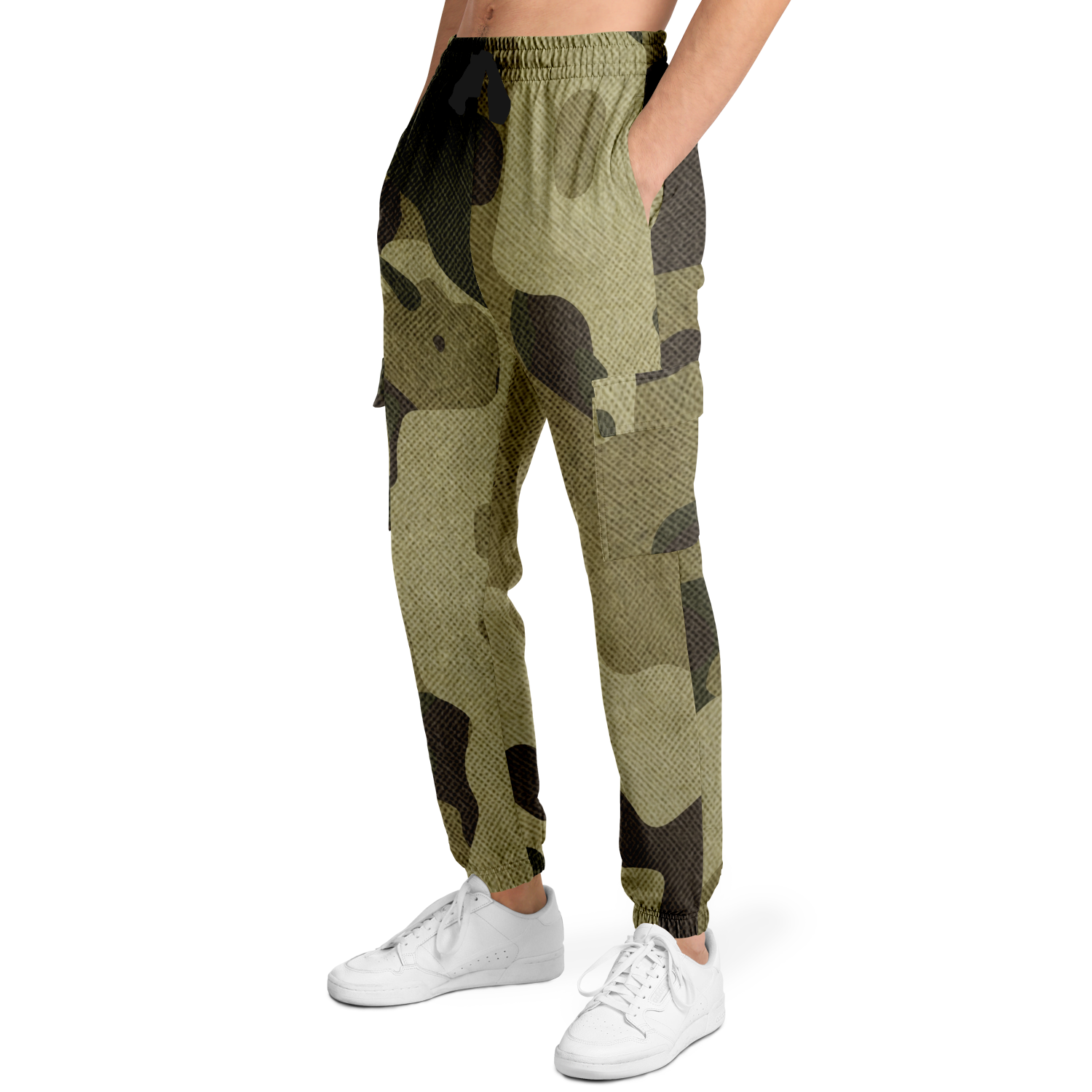 Camo Cargo Pants | Unisex | Green Fabric Camouflage