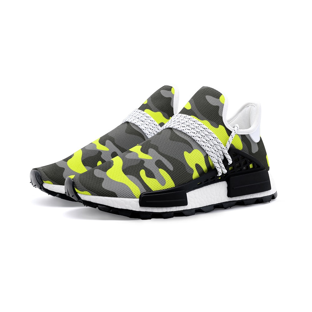 Lightweight Camo Sneakers | Yellow, Black, and Gray