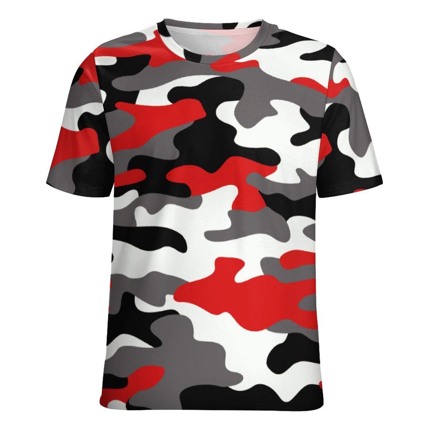 Camo Shirt | Red, Black & White Camouflage T