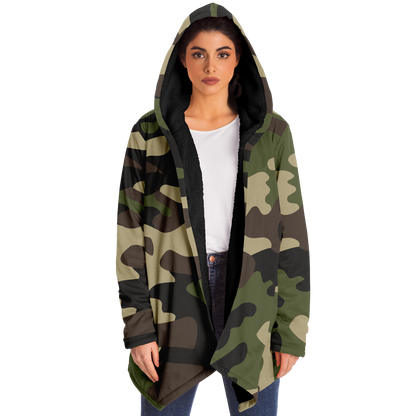 Camo Cloak | Classic Green Camouflage | Microfleece