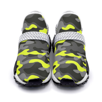 Lightweight Camo Sneakers | Yellow, Black, and Gray