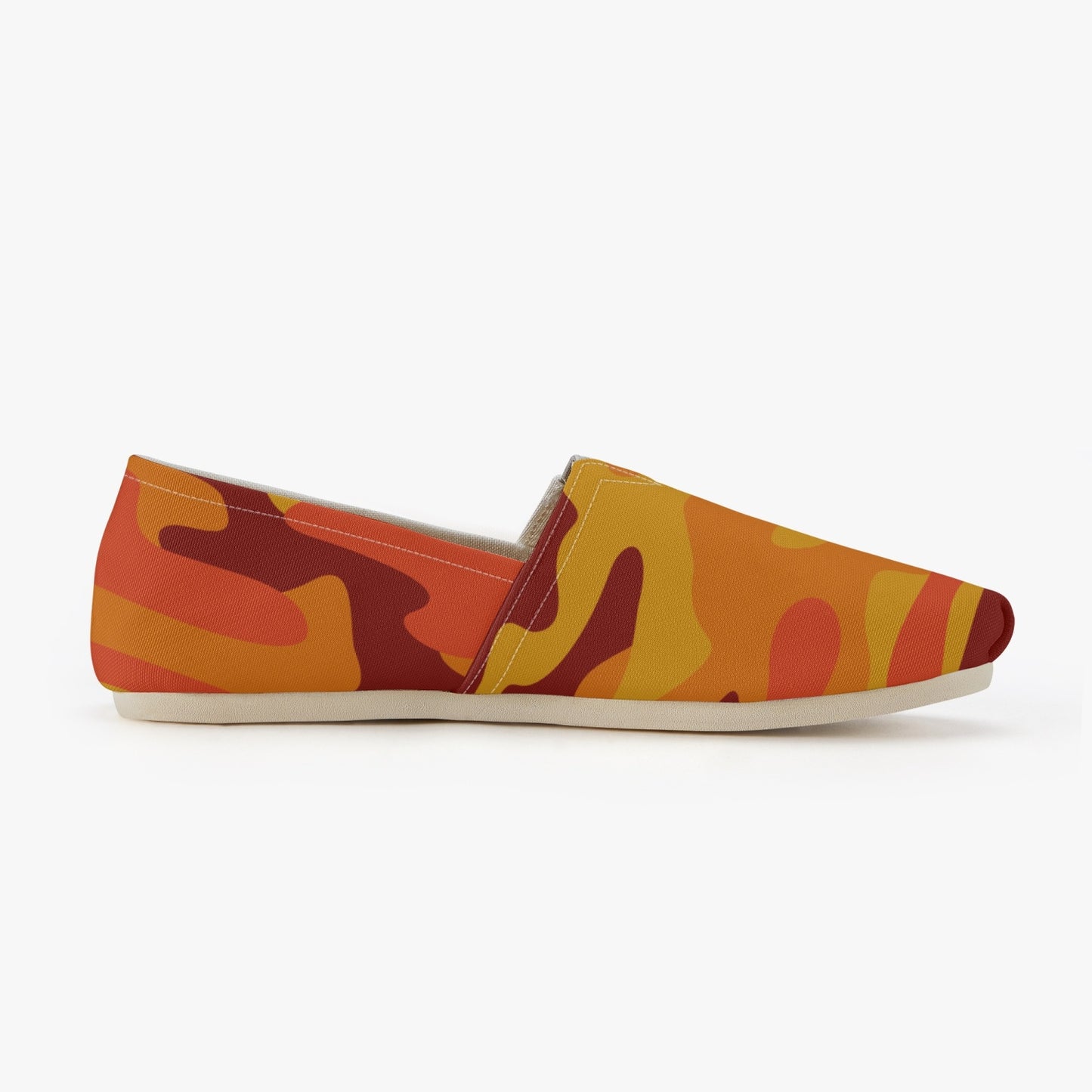 Camo Toms | Orange & Red Camouflage Canvas Shoes