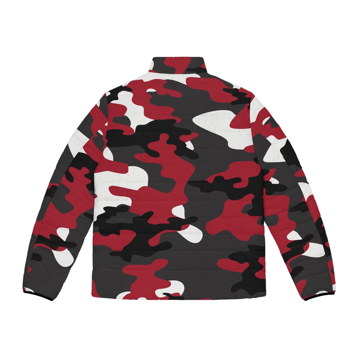 Camo Puffer Jacket | Jungle Green, Red, Black & White