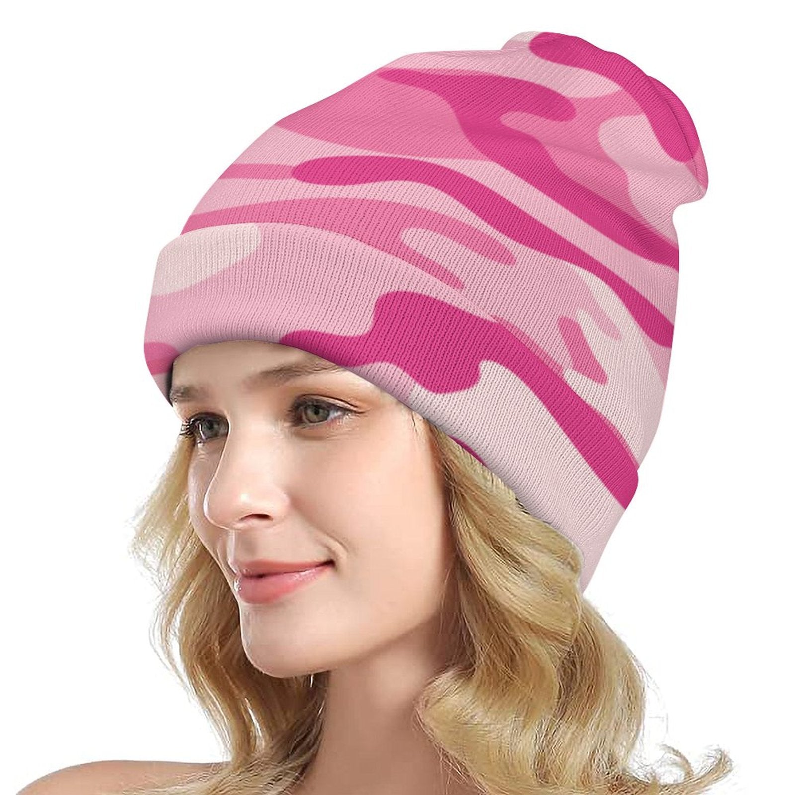 Camo Beanie | Lavender Pink Camouflage