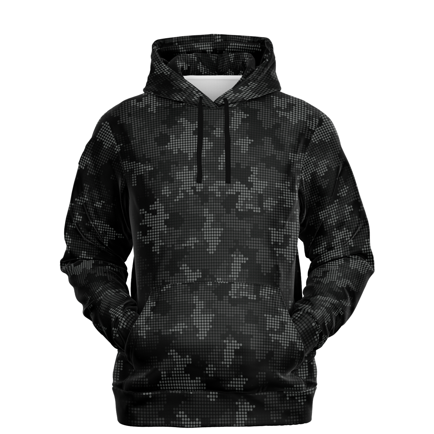 Black Camo Hoodie | Stylish Pixel Camouflage