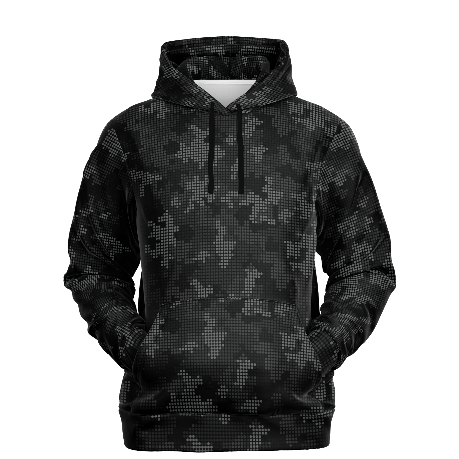 Black Camo Hoodie | Stylish Pixel Camouflage