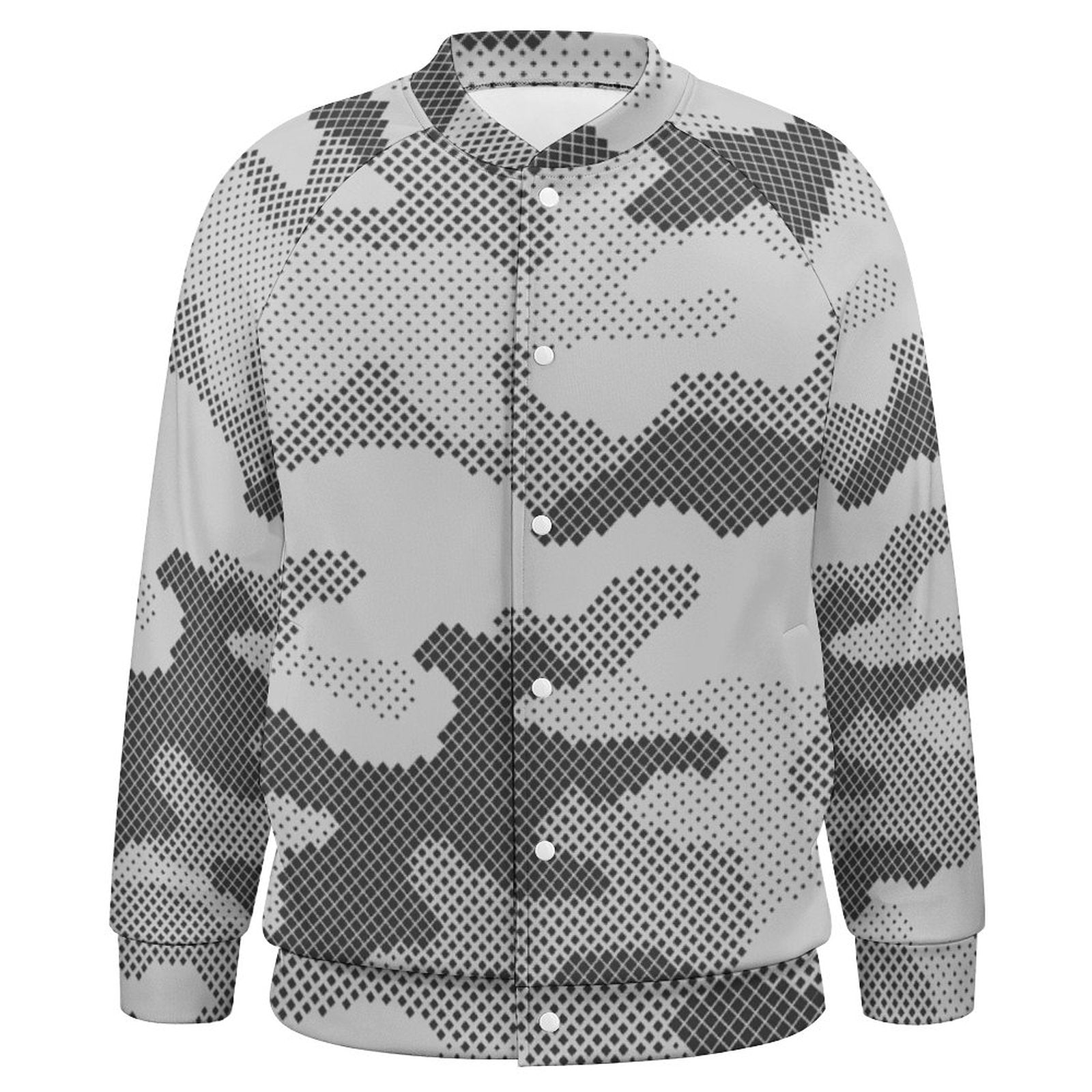 Men's Camo Jacket | Black & White Digital Dotted