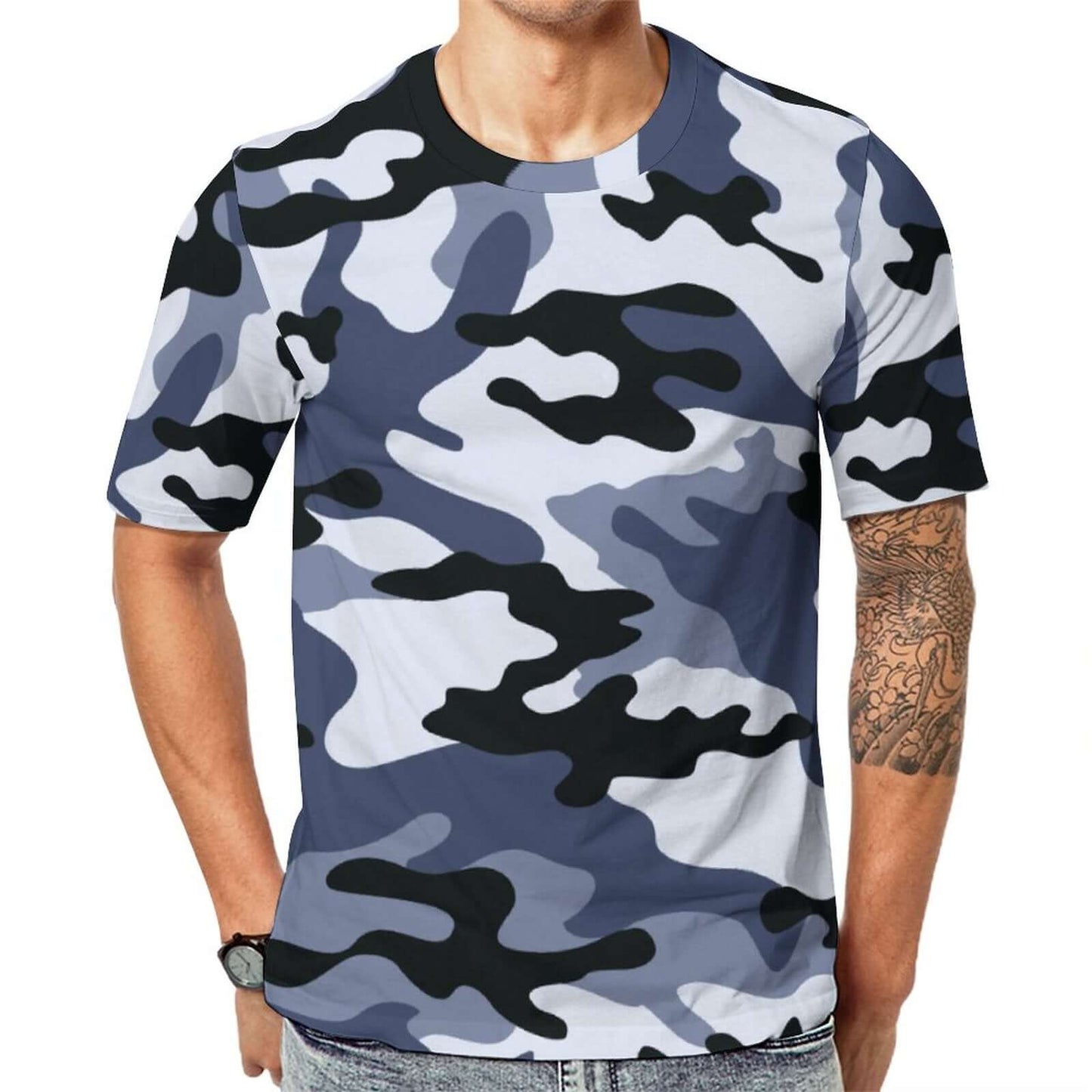 Camo Shirt | Light Blue Camouflage T