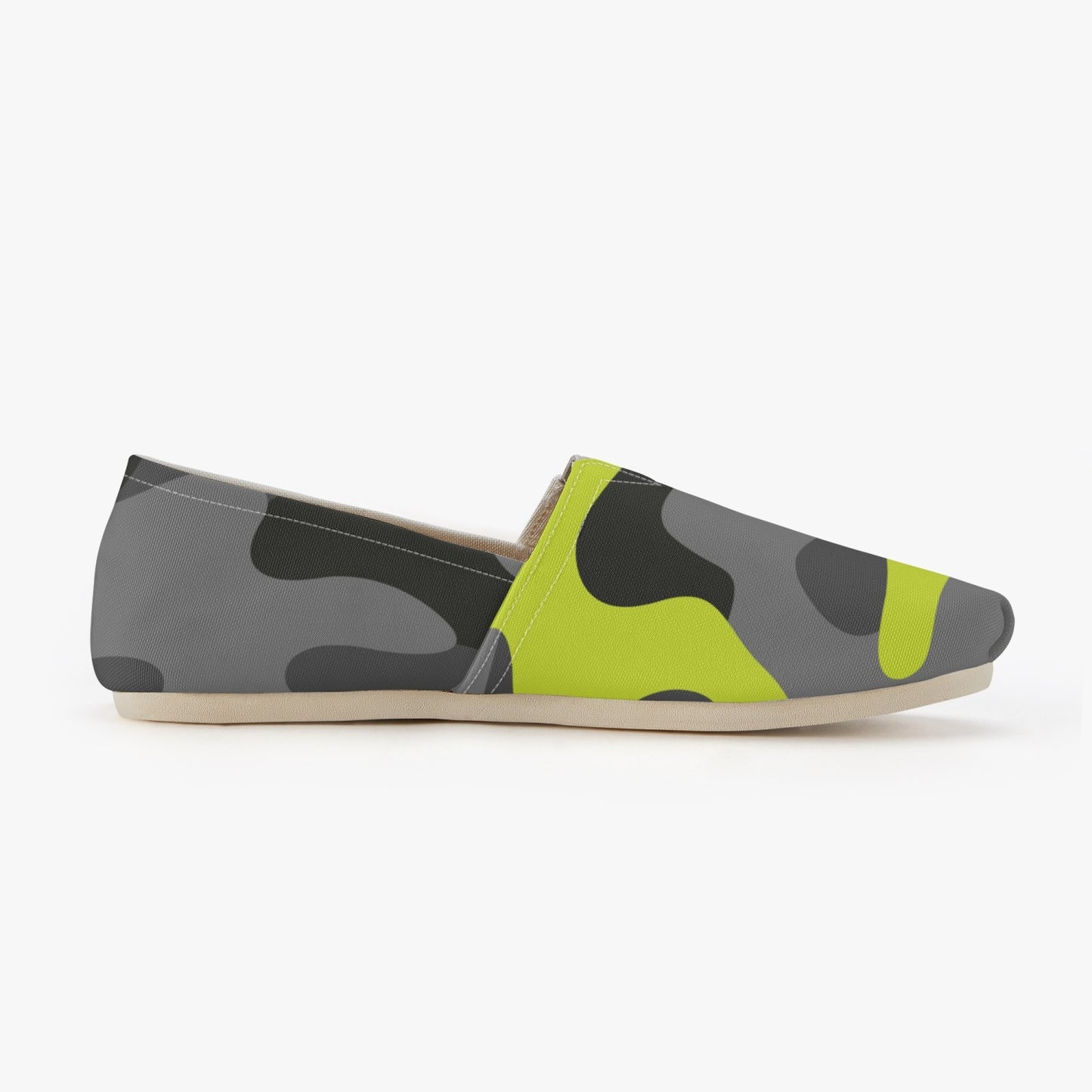 Camo Toms | Black, Gray, and Yellow camouflage Canvas Shoes