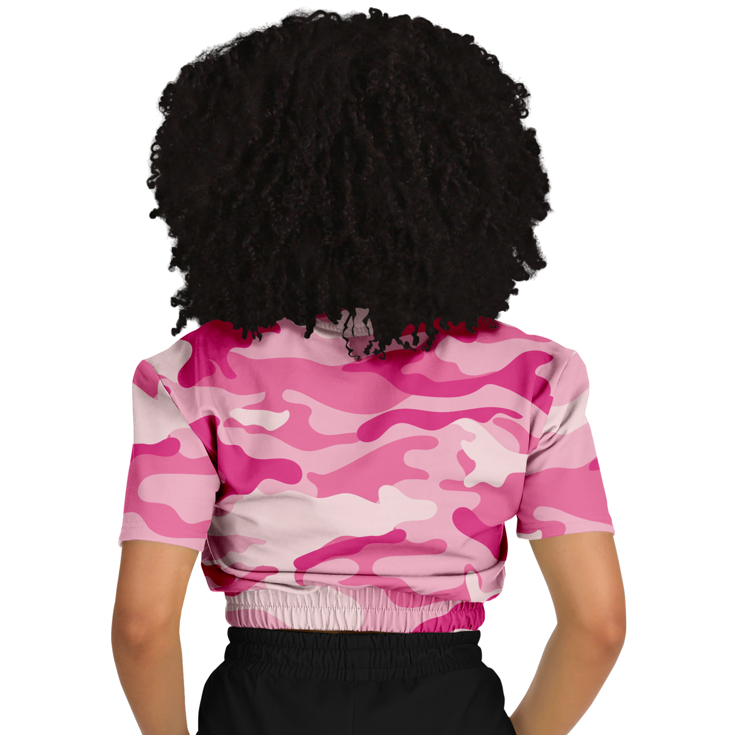 Camo Crop Top Sweatshirt | Lavender Pink Camouflage