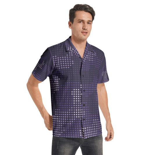 Cotton Camo Shirt For Men | Blue LED Short-Sleeve