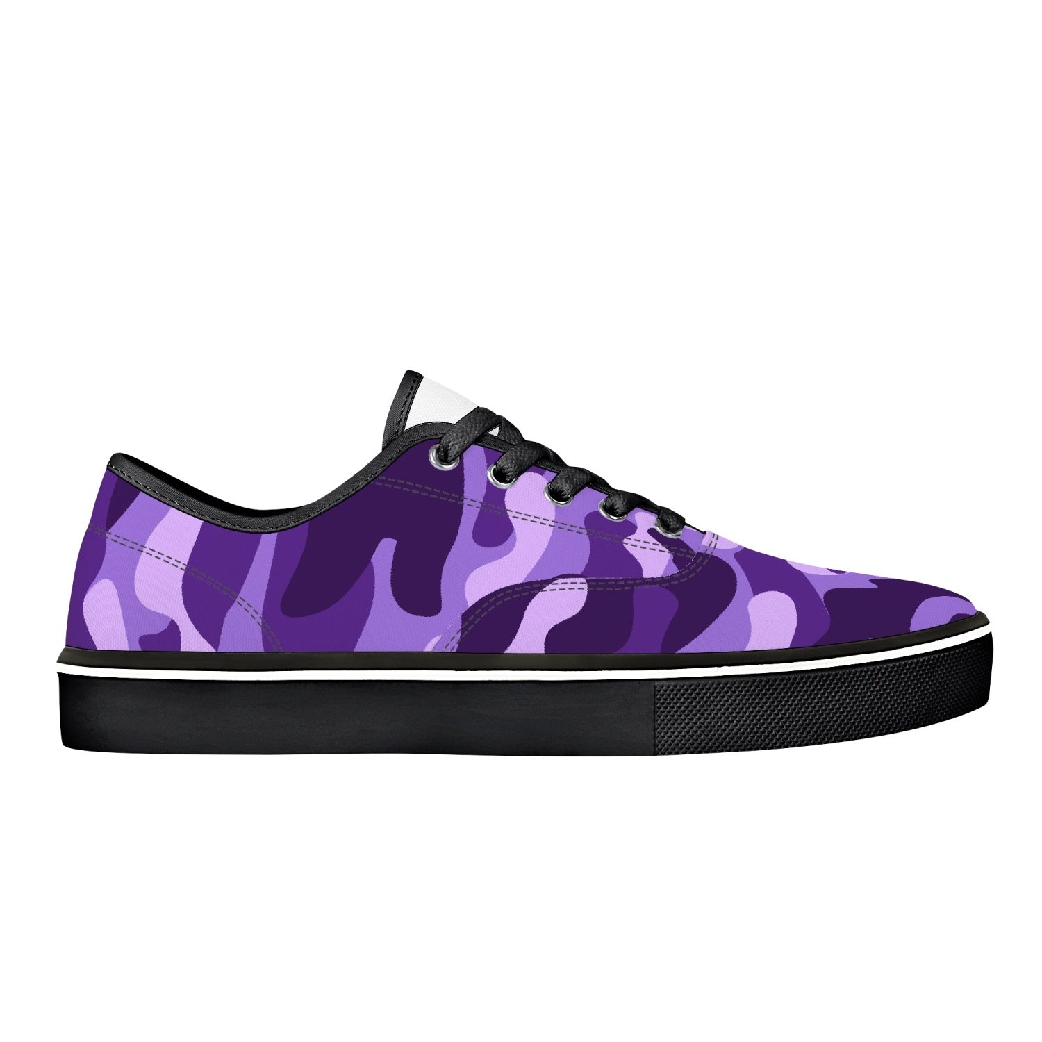 Camo Skate Shoes | Purple, Blue, and Mauve Camouflage