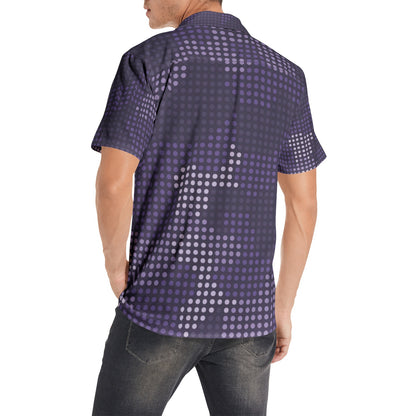 Cotton Camo Shirt For Men | Blue LED Short-Sleeve