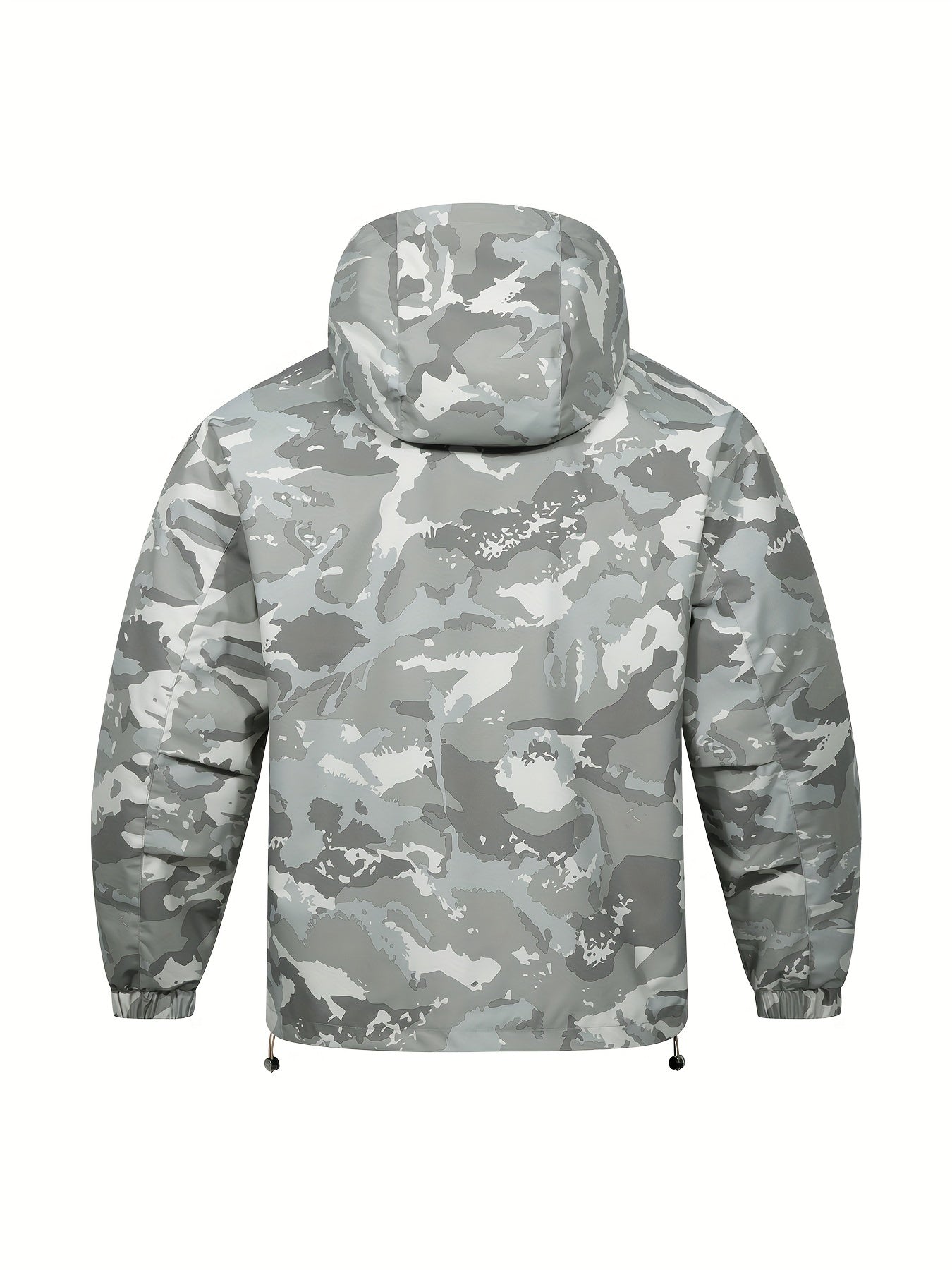 Men's Camouflage Hooded Zip Jacket: Multi-pocket, Loose Fit