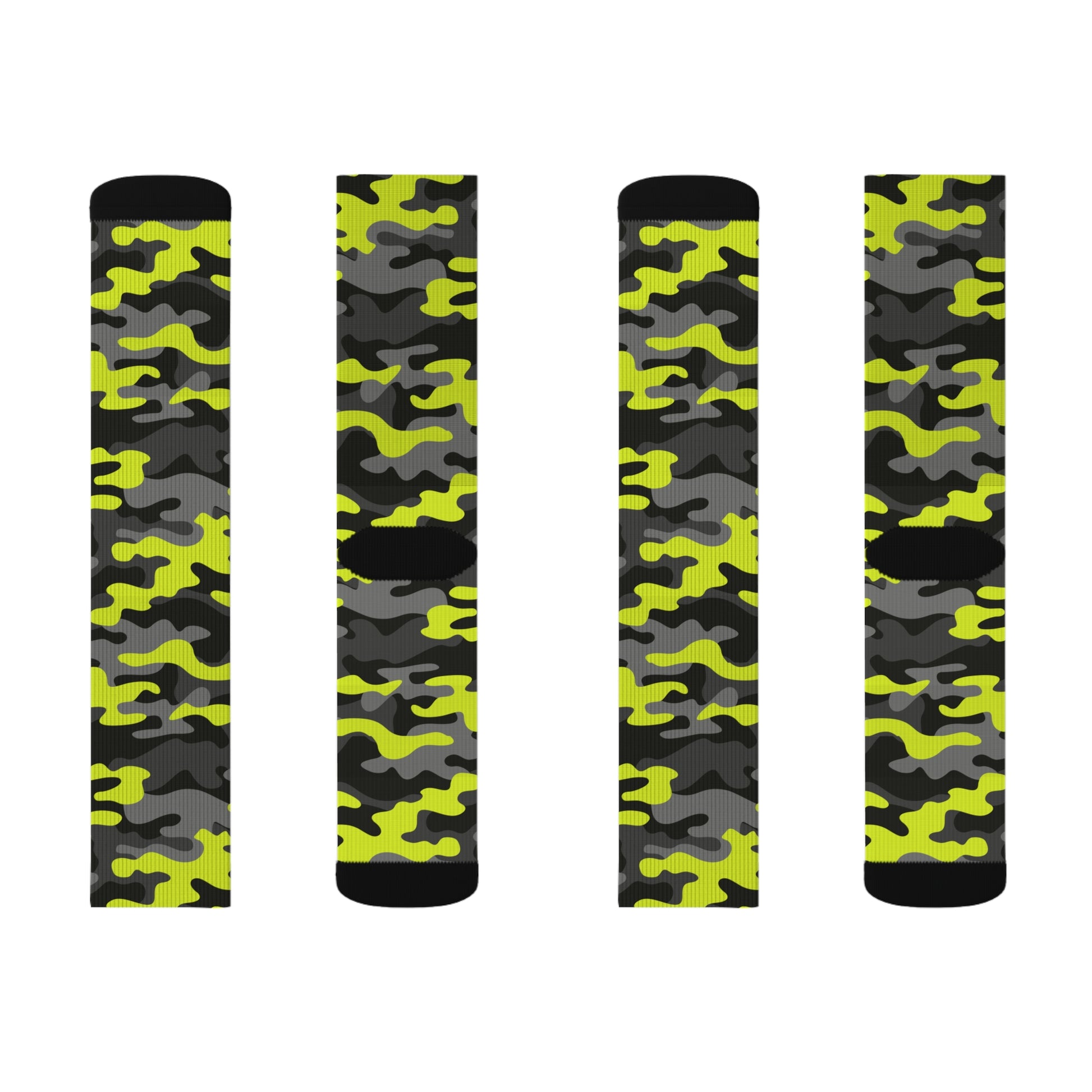 Camo Socks | Yellow, Black, and Gray Camouflage