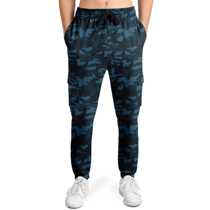 Dark Blue Camo Cargo Pants | Unisex