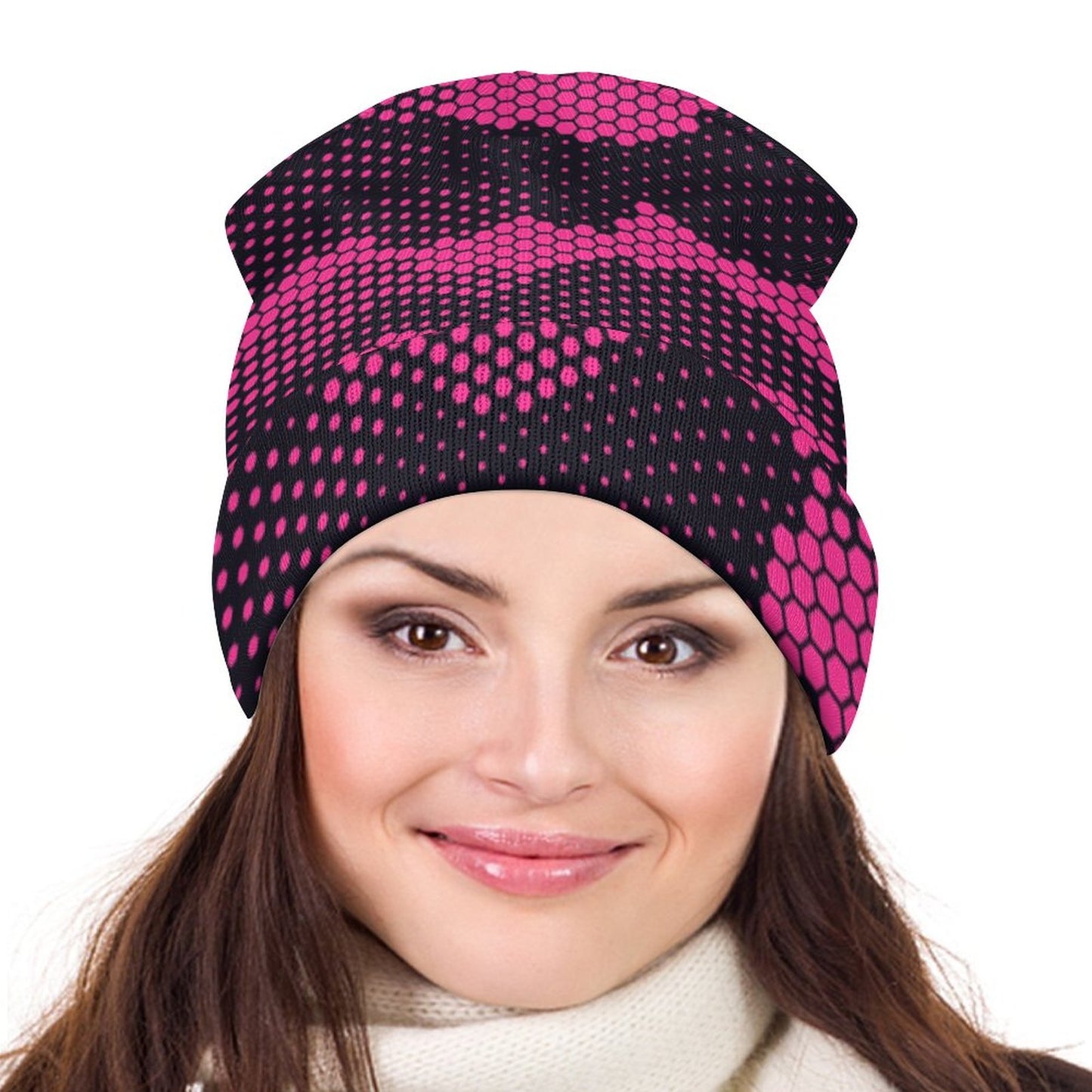 Camo Beanie | Pink Digital Camouflage