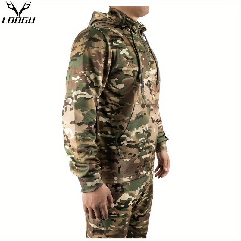 Camo Hunting Hoodie | Men's Wool Lined Warm Pullover