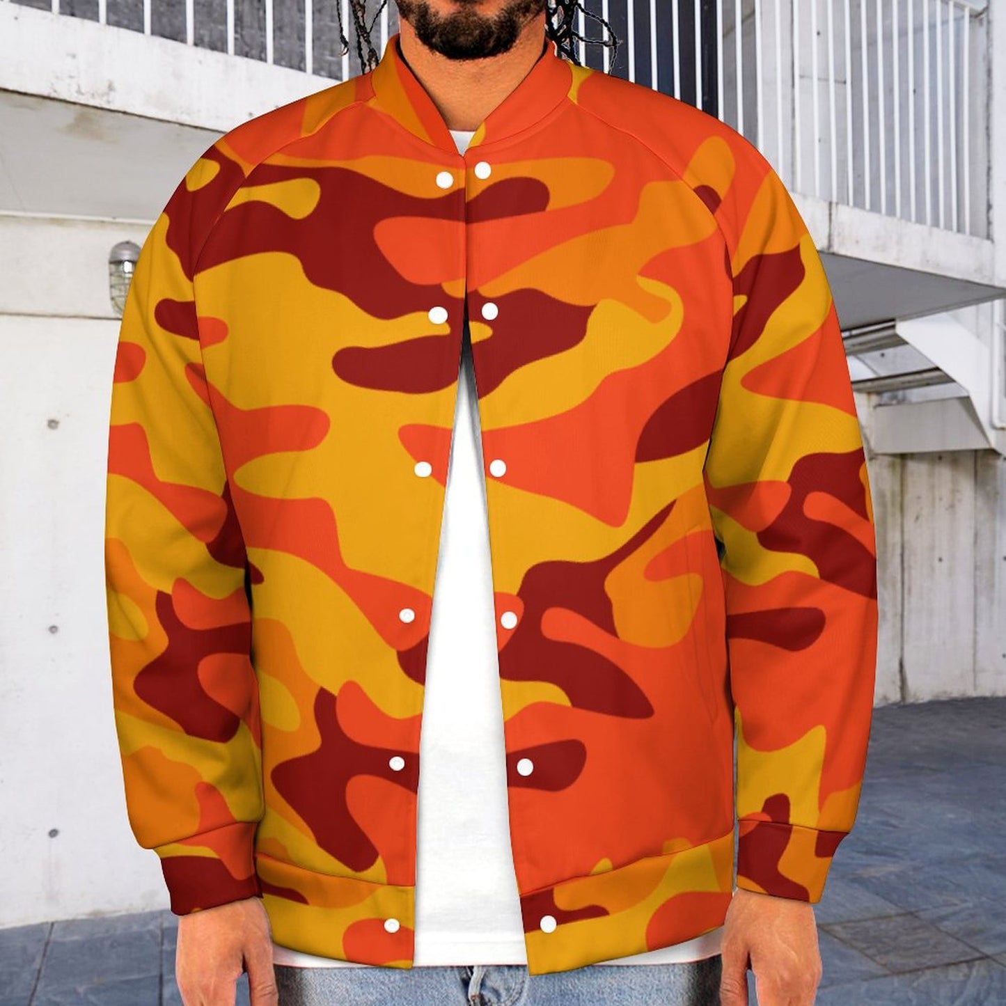 Men's Camo Jacket | Orange & Red Camouflage