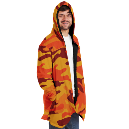 Camo Cloak | Orange & Red Camouflage | Microfleece