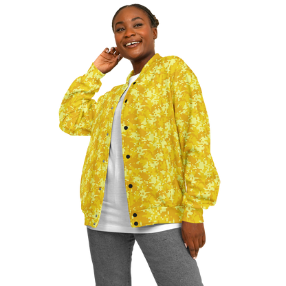 Baseball Jacket in Yellow Pixel Camouflage