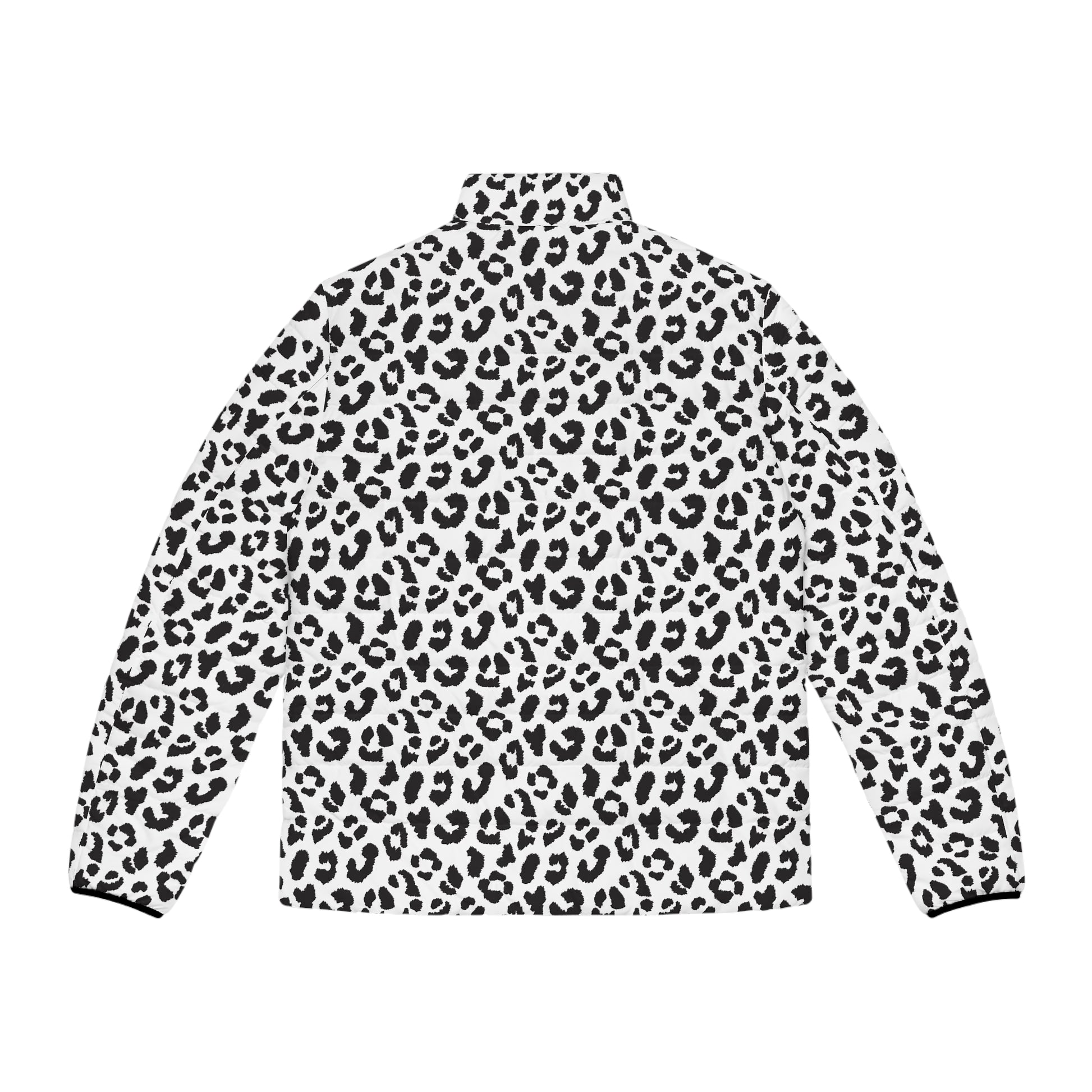 Leopard Puffer Jacket For Men | Black & White