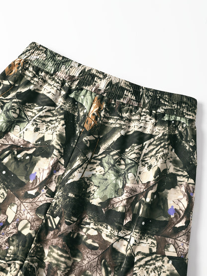 Men's Camo Cargo Pants with Multi-Pocket | Loose Fit