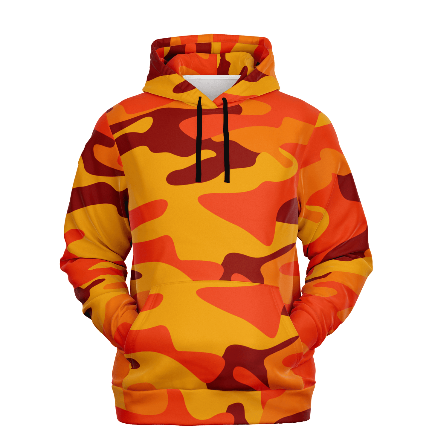 Camo Hoodie | Orange & Red Camouflage Pullover