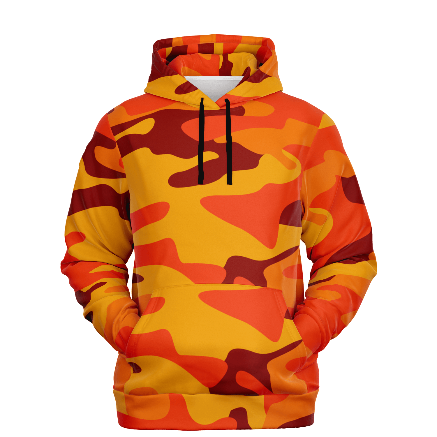 Camo Hoodie | Orange & Red Camouflage Pullover