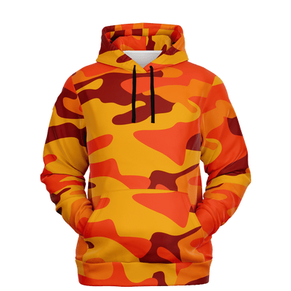 Camo Hoodie | Orange & Red Camouflage Pullover