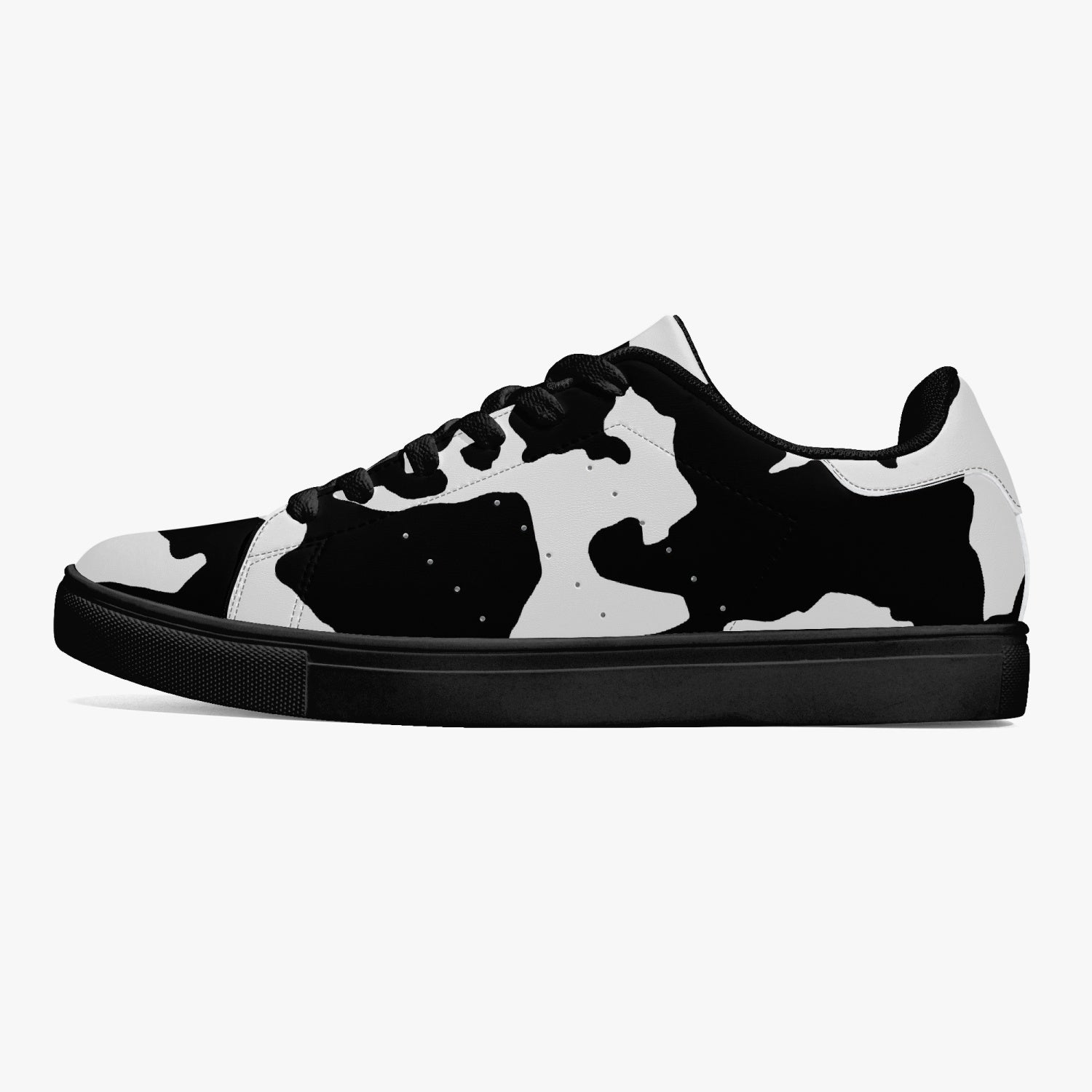 Camo Sneakers | Classic Low-Top Leather | Black & White