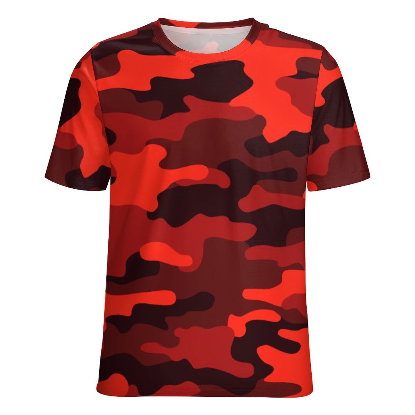 Camo Shirt | Scarlet Red & Black Camouflage T