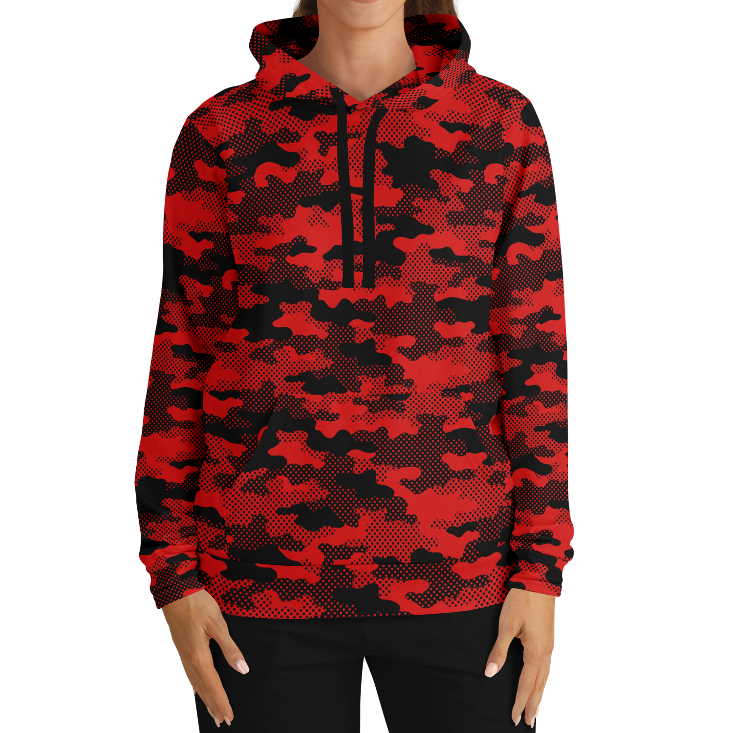 Red Camo Hoodie | Pixel Camouflage