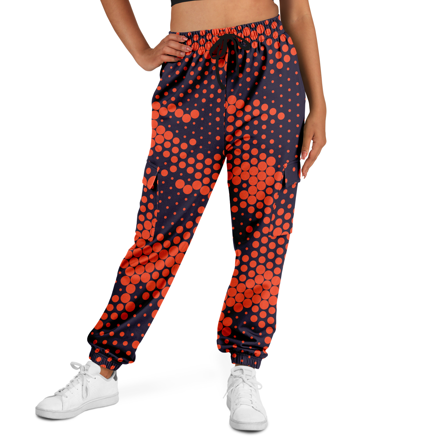 Camo Cargo Pants | Unisex | Orange & Blue Digital