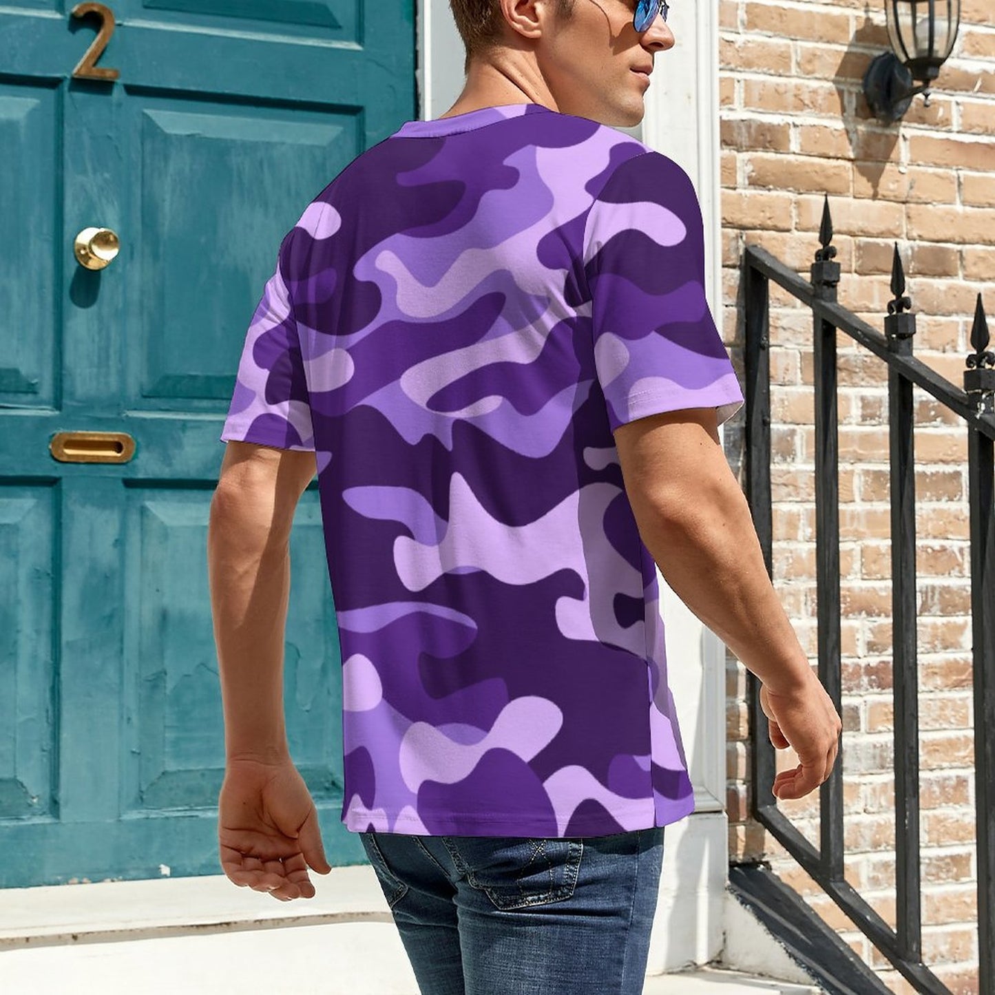 Camo Shirt | Purple, Blue & Mauve Camouflage T