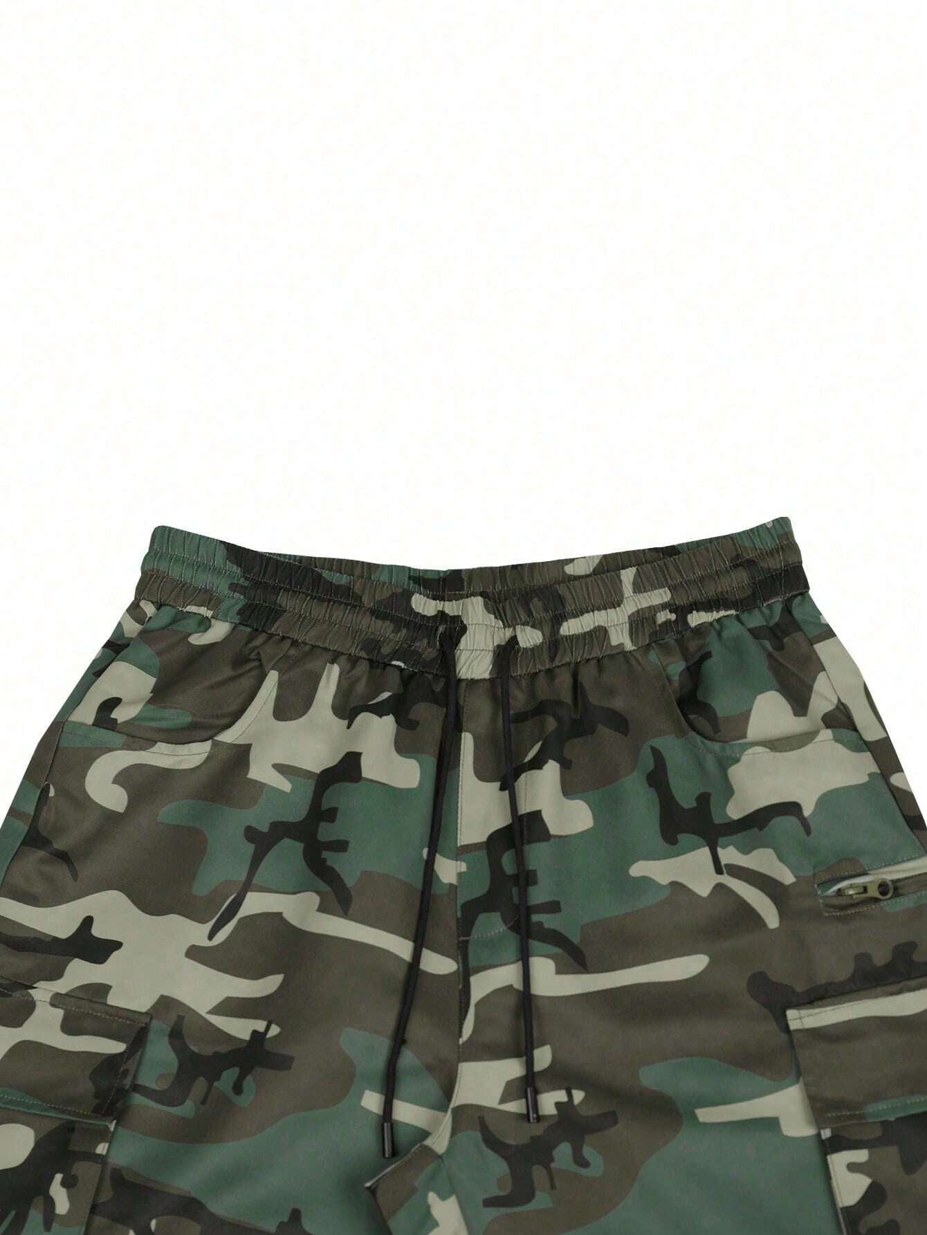 Men's Camo Side Pocket Drawstring Jogger Pants | Blue, Red, Green