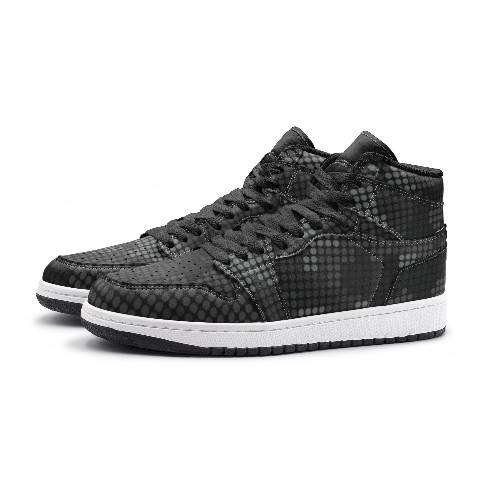 Black Camo Sneakers | High Top | Stylish Pixel Camouflage