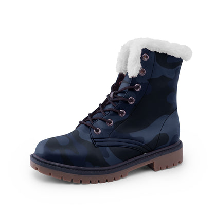 Snow Camo Boots | Deep Blue Camouflage