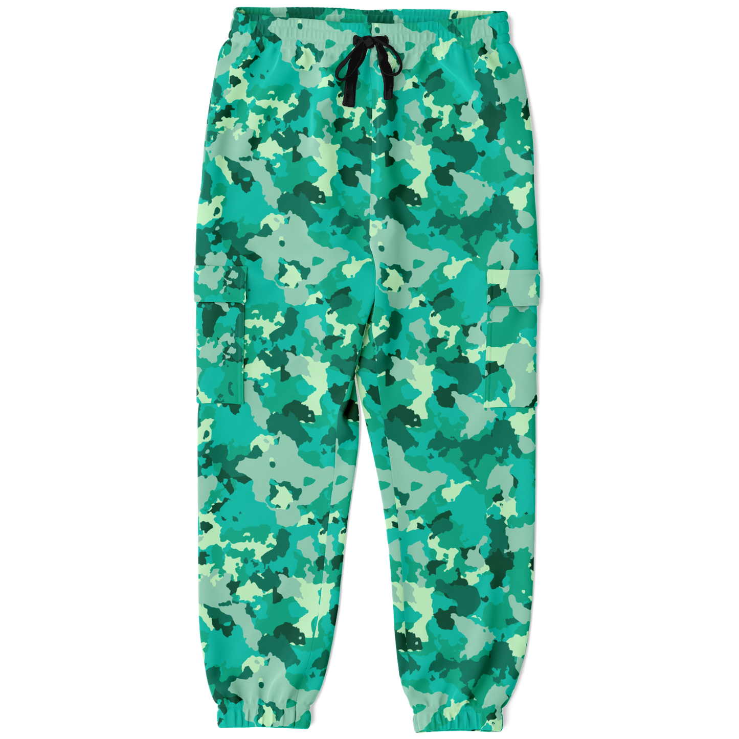 Cyan Green Camo Cargo Pants | Unisex