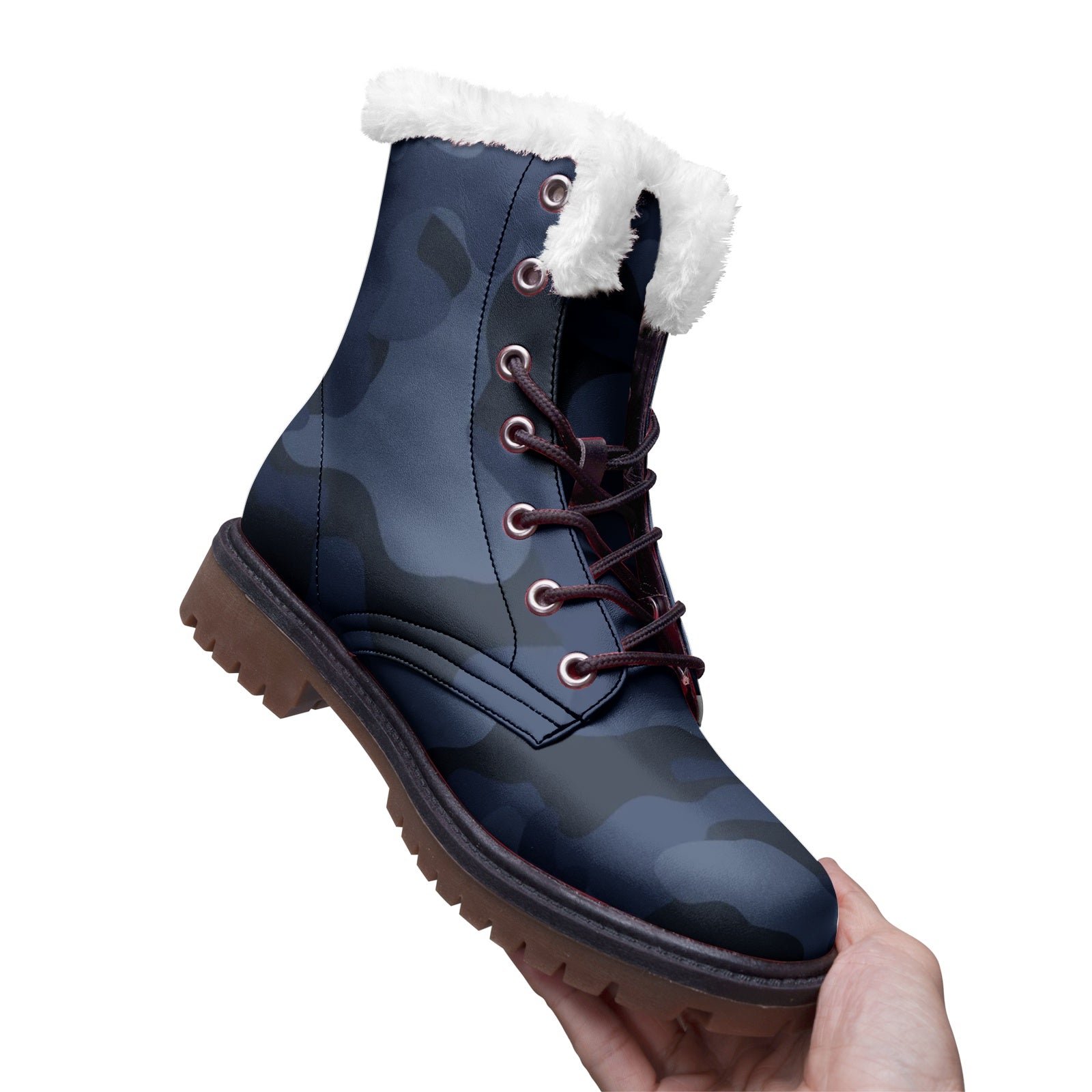 Snow Camo Boots | Deep Blue Camouflage