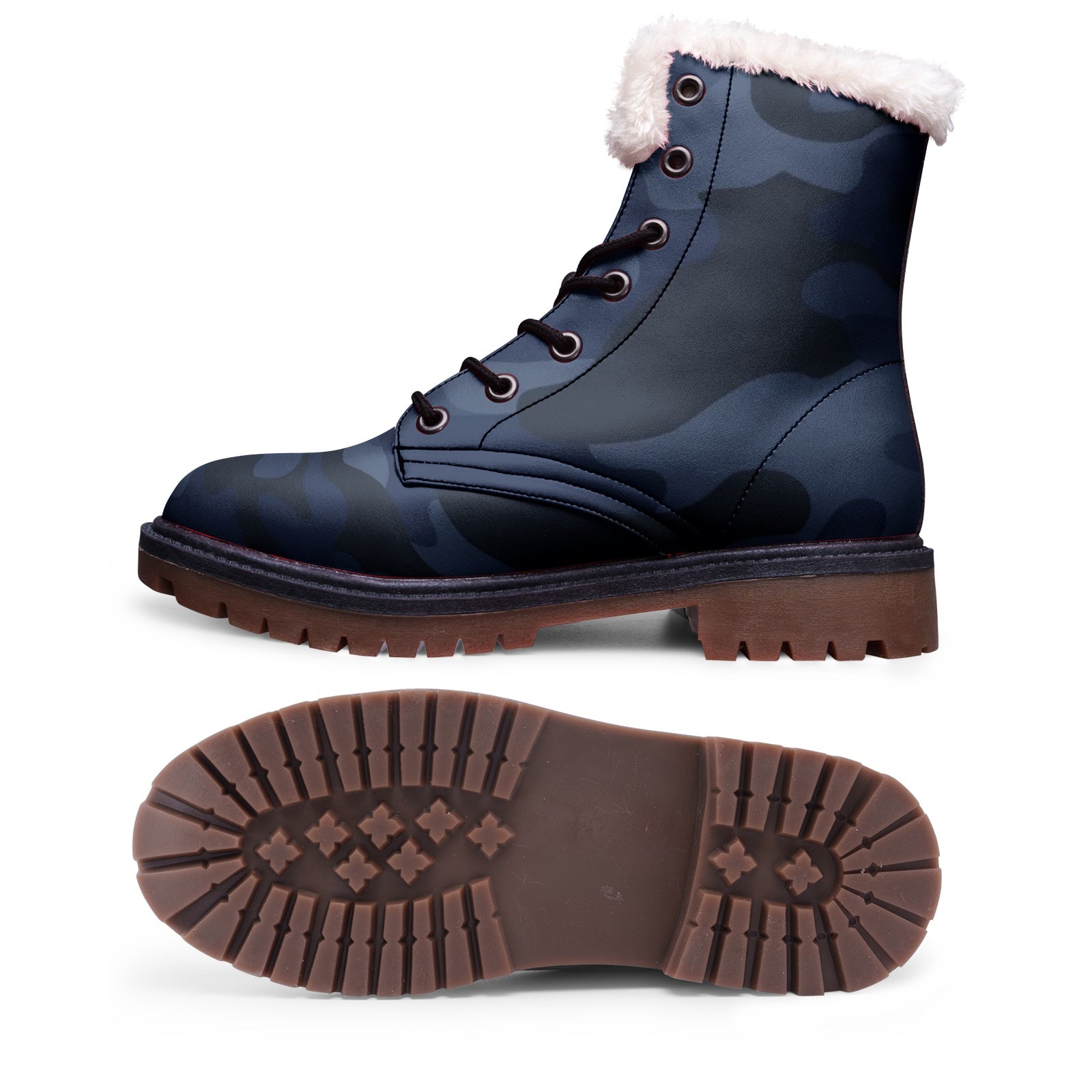 Snow Camo Boots | Deep Blue Camouflage