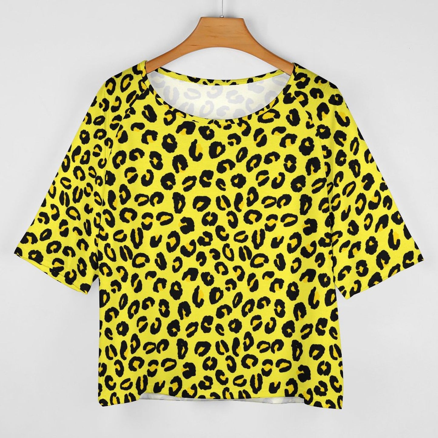 Off The Shoulder Top | Leopard Print | Yellow & Black Shirt