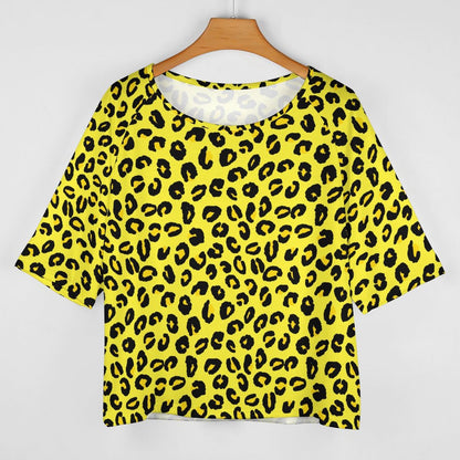 Off The Shoulder Top | Leopard Print | Yellow & Black Shirt