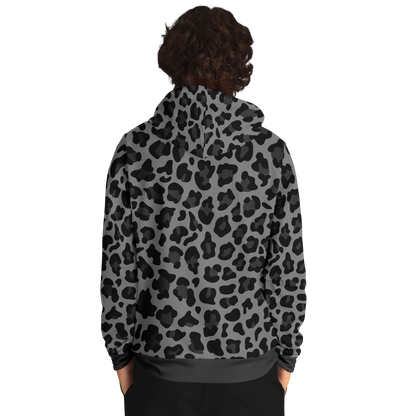 Leopard Hoodie | Black and Gray Pattern | Unisex