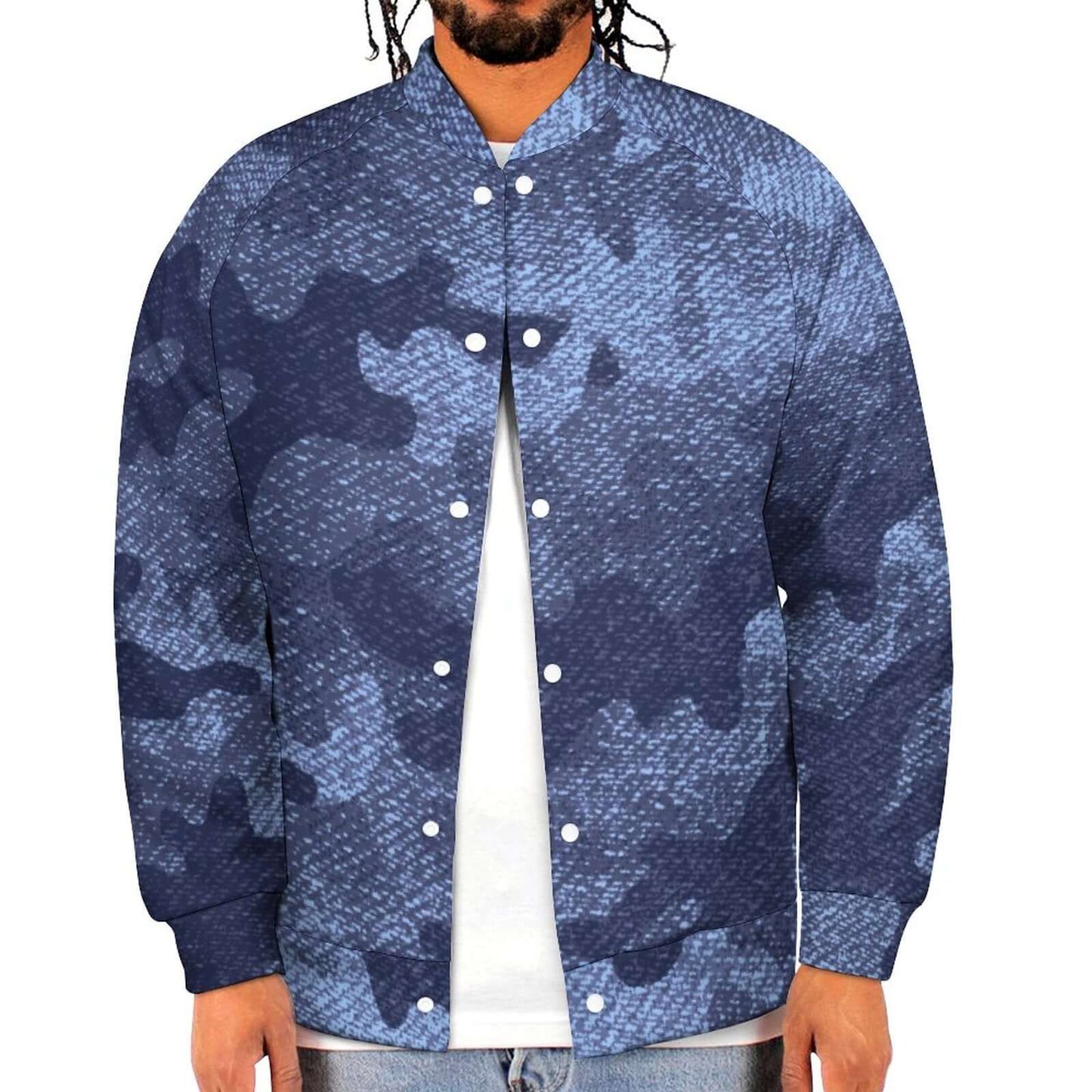 Men's Camo Jacket | Blue Denim Camouflage