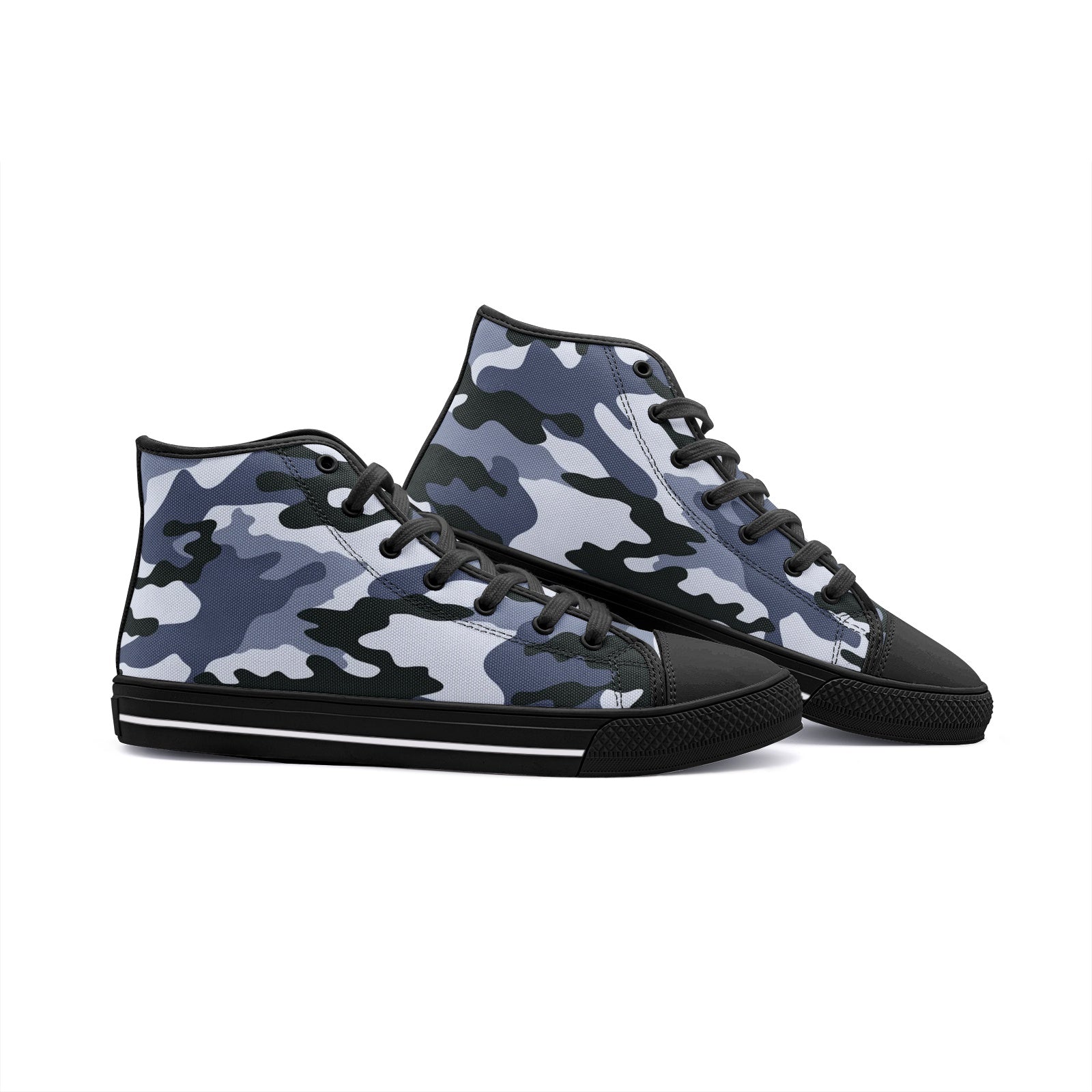 Camo Shoes | High Top Canvas | Light Blue Camouflage